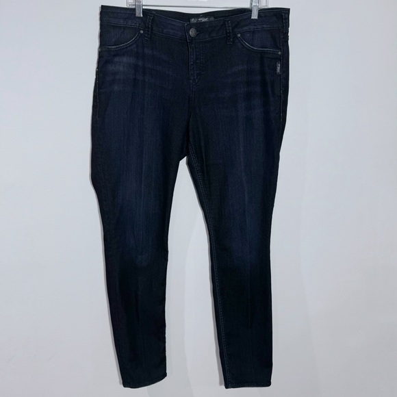 Silver Jeans Denim - Silver Jeans‎ Women's Suki Jegging Dark Wash Size 18 Minimalist Casual Preppy